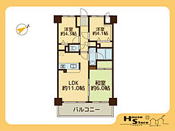 コスモ大宮東 3LDKの間取図画像