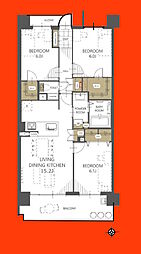 ウィズ勝田台 3LDKの間取図画像