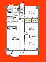 稲毛ファミールハイツ24棟 3LDKの間取図画像