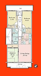 ビューパレー船橋三番街 3LDKの間取図画像