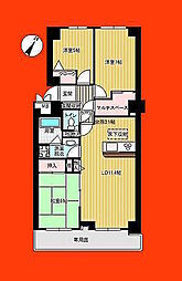 エステ・ヒルズ千葉東フォレストスクエア 3LDKの間取図画像