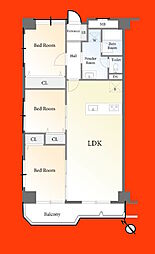 行徳アーバンライフ 3LDKの間取図画像