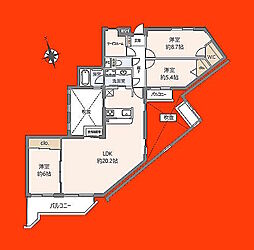 ダイアパレス志津 3SLDKの間取図画像