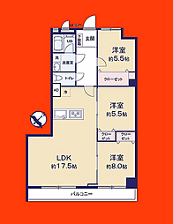 興人浦安マンション 3LDKの間取図画像