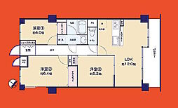 ナイスアーバン津田沼 3LDKの間取図画像