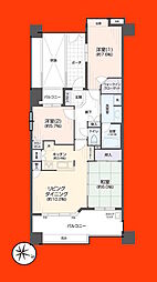 レクセルマンション習志野 3LDKの間取図画像
