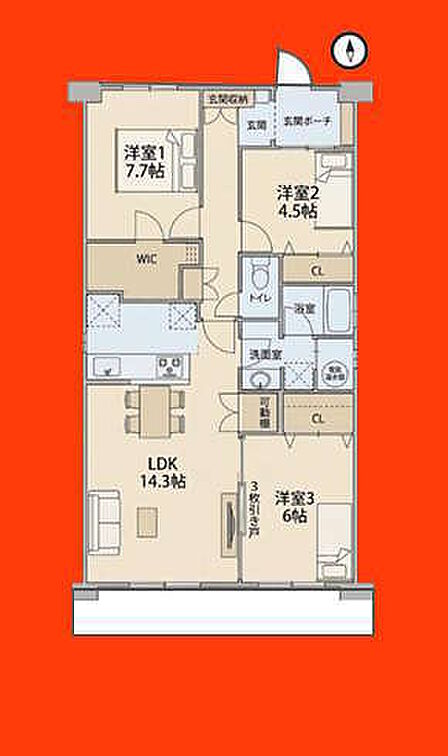 3LDK 間取り