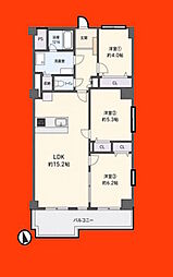 行徳第一アクウエリヤスハイツ 3LDKの間取図画像