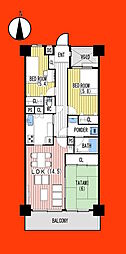 ライオンズマンション勝田台 3LDKの間取図画像