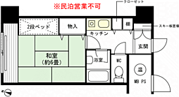 エンゼルリゾート湯沢 1Kの間取図画像