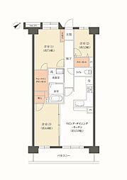 ライオンズマンション上野芝五丁 3LDKの間取図画像