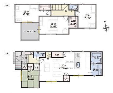 間取り：効率的かつ暮らしのことをしっかり考えた間取りです