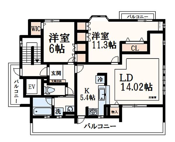 KーMonarch 201｜東京都多摩市関戸2丁目(賃貸アパート2LDK・2階・82.55㎡)の写真 その2