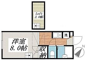 Ｋビレッジ 205 ｜ 東京都八王子市下柚木2丁目30-2（賃貸アパート1R・2階・19.87㎡） その2