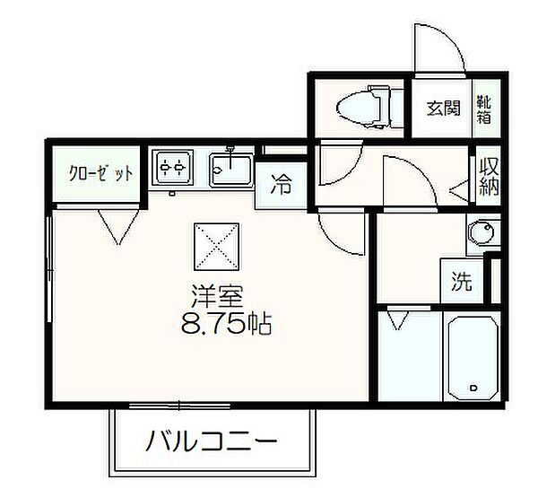 メゾンデュプレ 103｜東京都多摩市関戸2丁目(賃貸アパート1R・1階・26.01㎡)の写真 その2