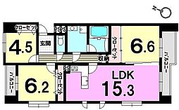 ラフィーネ春日原 3LDKの間取図画像