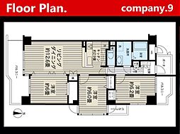 メゾンハリマックス楠葉 3LDKの間取図画像