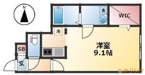 Branche城西 ｜愛知県名古屋市西区城西3丁目(賃貸マンション1R・4階・29.33㎡)の写真 その2