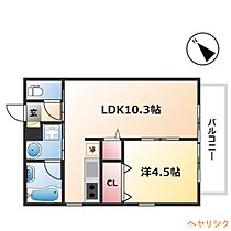 クレサス稚児宮.m  ｜ 愛知県名古屋市北区稚児宮通2丁目（賃貸マンション1LDK・2階・36.57㎡） その2