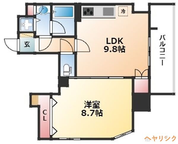 Gramercy Shiromi-dori ｜愛知県名古屋市北区城見通3丁目(賃貸マンション1LDK・10階・45.51㎡)の写真 その2