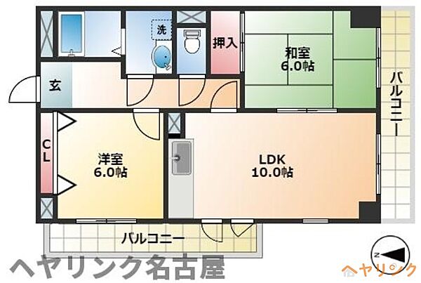 AVENUEやなぎはら ｜愛知県名古屋市北区柳原1丁目(賃貸マンション2LDK・2階・50.40㎡)の写真 その2