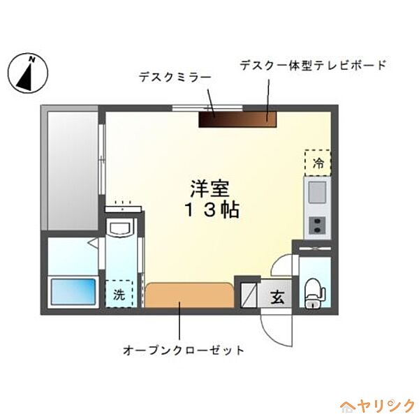 ステラ・デーア ｜愛知県名古屋市西区赤城町(賃貸アパート1R・2階・29.07㎡)の写真 その2