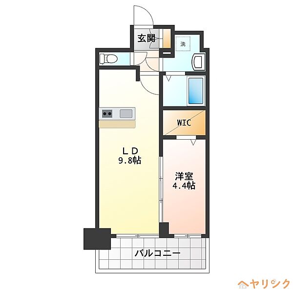 メイクスWアート丸の内 ｜愛知県名古屋市西区那古野1丁目(賃貸マンション1LDK・14階・35.25㎡)の写真 その2