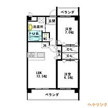 twoees2  ｜ 愛知県名古屋市北区天道町5丁目（賃貸マンション2LDK・1階・61.11㎡） その2