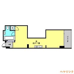 FLATS　GAZERY 3階ワンルームの間取り