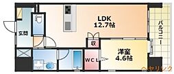 Makiki garden place 13階1LDKの間取り