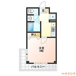 Ｒ’ｓ　ｏｎｅ（アールズワン） 7階1Kの間取り