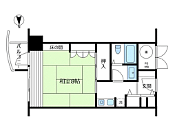 ファインビュー草津 1Kの間取り