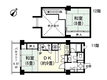 2DK 間取り