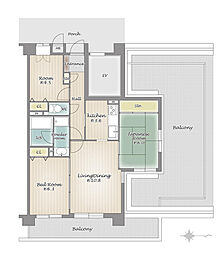 ステイツ千里山手町 3LDKの間取図画像