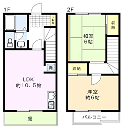 シルクタウンA棟 2LDKの間取り