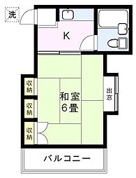 RS八王子万町 1Kの間取図画像