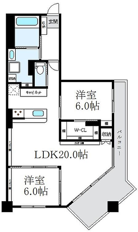 2LDK 間取り