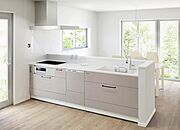 【カラーセレクト可能】タッチレス水栓、人造大理石一体型シンク採用のキッチン。食洗機付き。（同仕様）