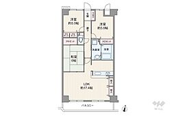 ダイナース千代田橋 3LDKの間取図画像