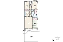 大森アイリス参番館 3LDKの間取図画像
