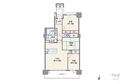 メイツ黒川 3LDKの間取図画像