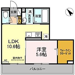 COLINA DO SOL 3階1LDKの間取り