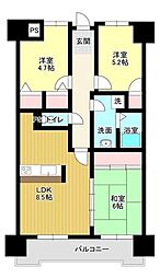 COMODO小郡 3LDKの間取図画像