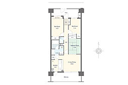 ベルメゾン川越サザンスケープ 3LDKの間取図画像