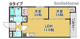 AVENIR住之江  ｜ 大阪府大阪市住之江区西住之江3丁目3-2（賃貸アパート2LDK・2階・41.92㎡） その2