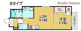 グラースコート 206 ｜ 大阪府堺市堺区海山町1丁20-14（賃貸アパート1LDK・2階・31.05㎡） その2