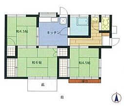 西武拝島線 小平駅 徒歩16分の賃貸一戸建て 3Kの間取り