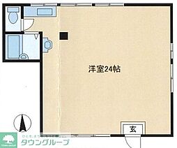 JR中央線 国立駅 徒歩14分の賃貸アパート 1階ワンルームの間取り