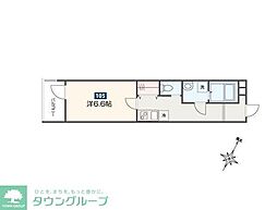 JR青梅線 福生駅 徒歩13分の賃貸アパート 1階1Kの間取り