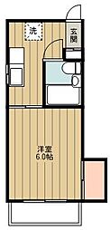 遠藤マンション 1Kの間取図画像